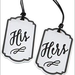 Kate aspen NWT His and hers luggage tags